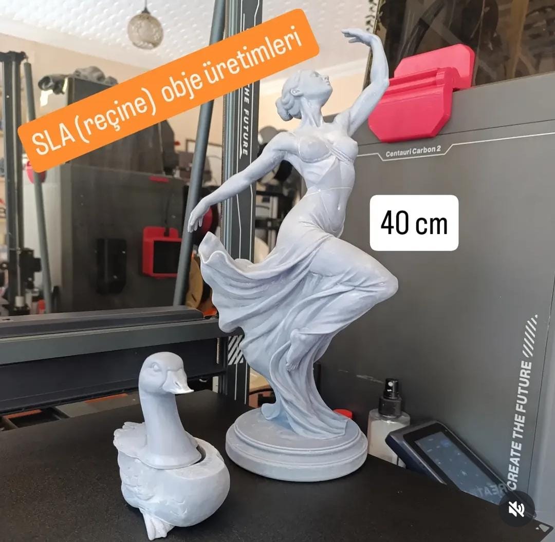 SLA reçine ile üretilmiş 40 cm dekoratif heykel